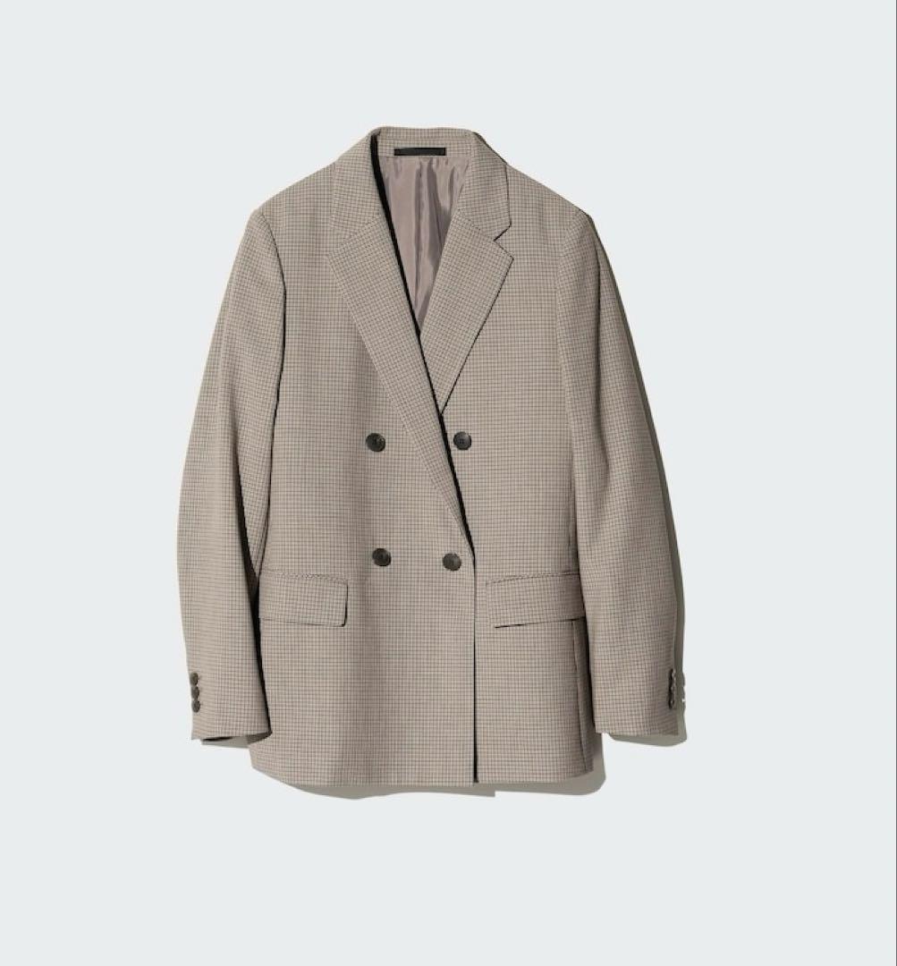 ユニクロ　ダブルジャケット ブラウン　XS