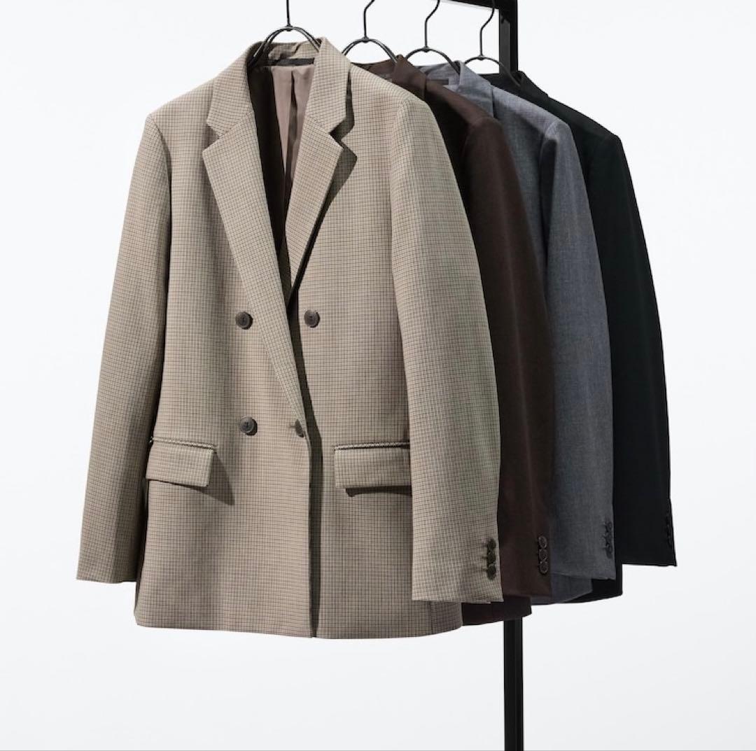 ユニクロ　ダブルジャケット ブラウン　XS