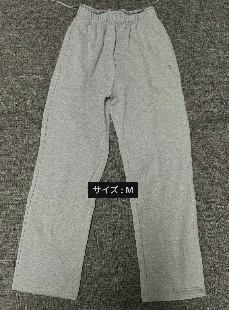 無地 alo yoga スポーツ グレー スウェットパンツ サイズ M