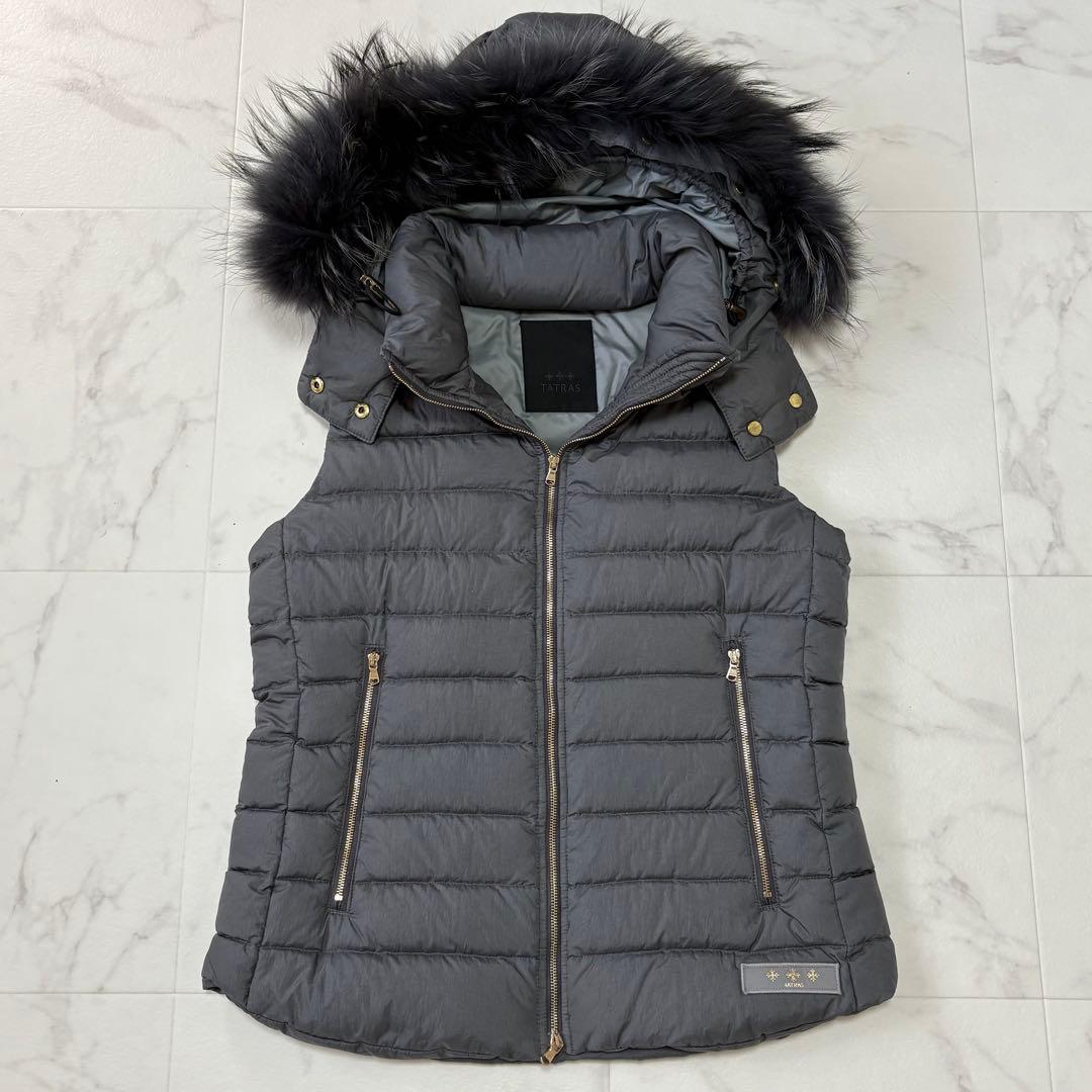 【美品】TATRAS タトラス ダウン ベスト M オルシエラ グレー 3way