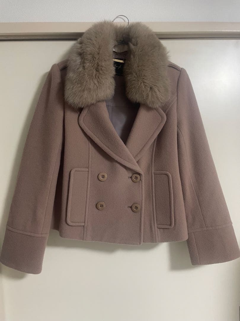 タグ付き新品 swingle foxファー襟付きショートコート M