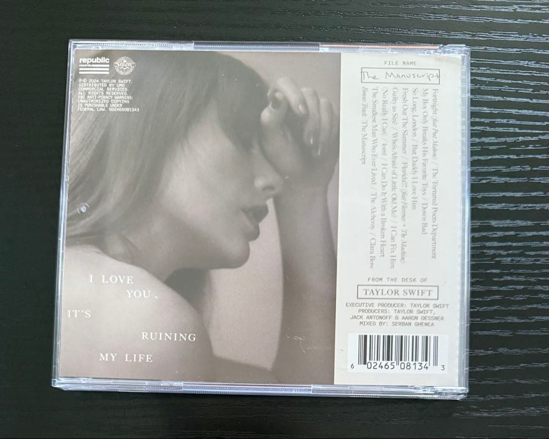 Taylor Swift TTPD直筆サイン入り テイラースウィフト