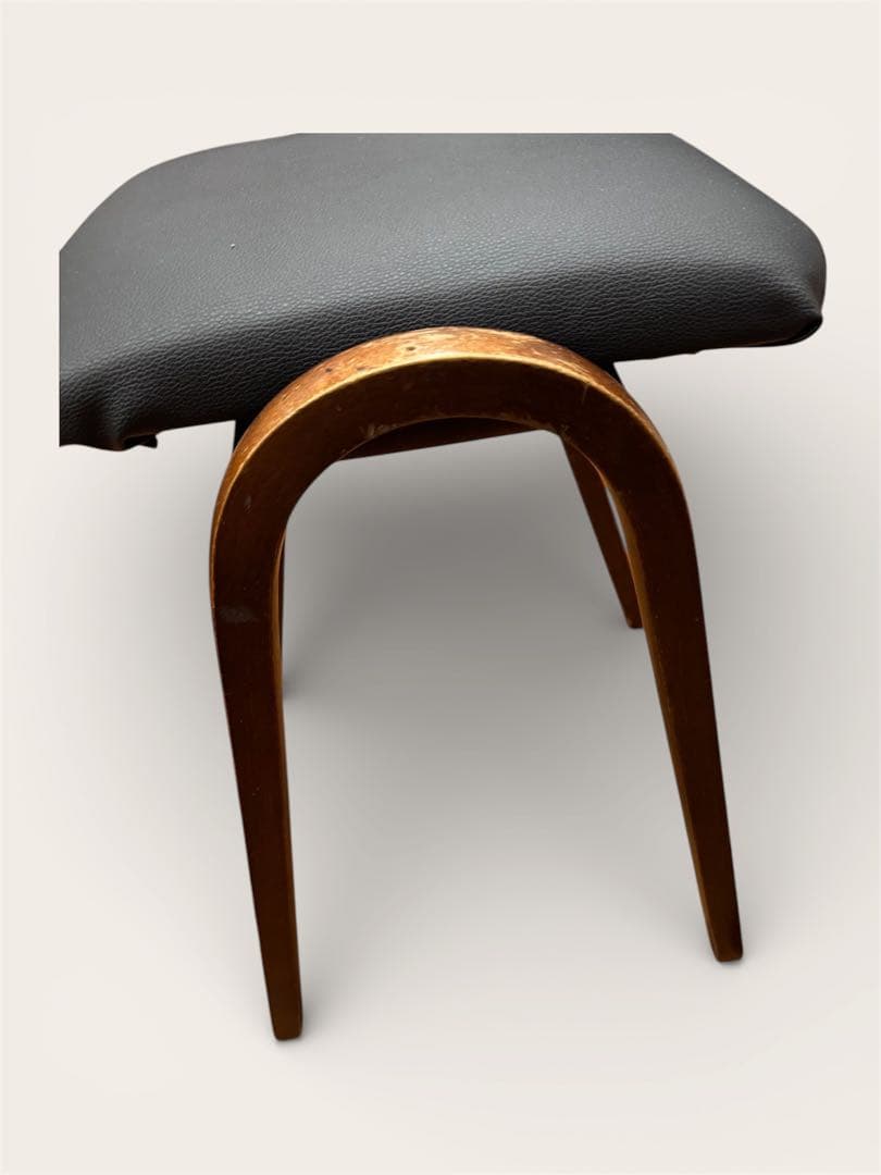 秋田木工 曲木スツール 2脚セット 座面リメイク品 DIY向け 北欧風