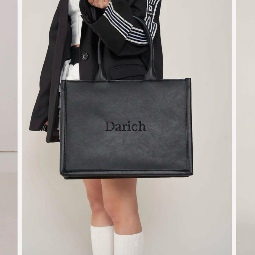 Darich ロゴレザートートバッグ ブラック BLK