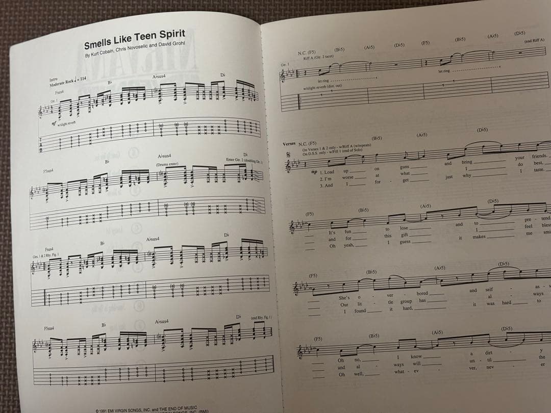 NIRVANA ニルヴァーナ ギタースコア バンドスコア 5点　おまけ付き