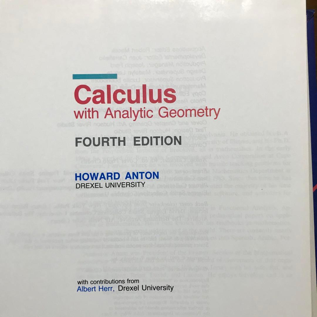 Calculus with Analytic Geometry　解析幾何学