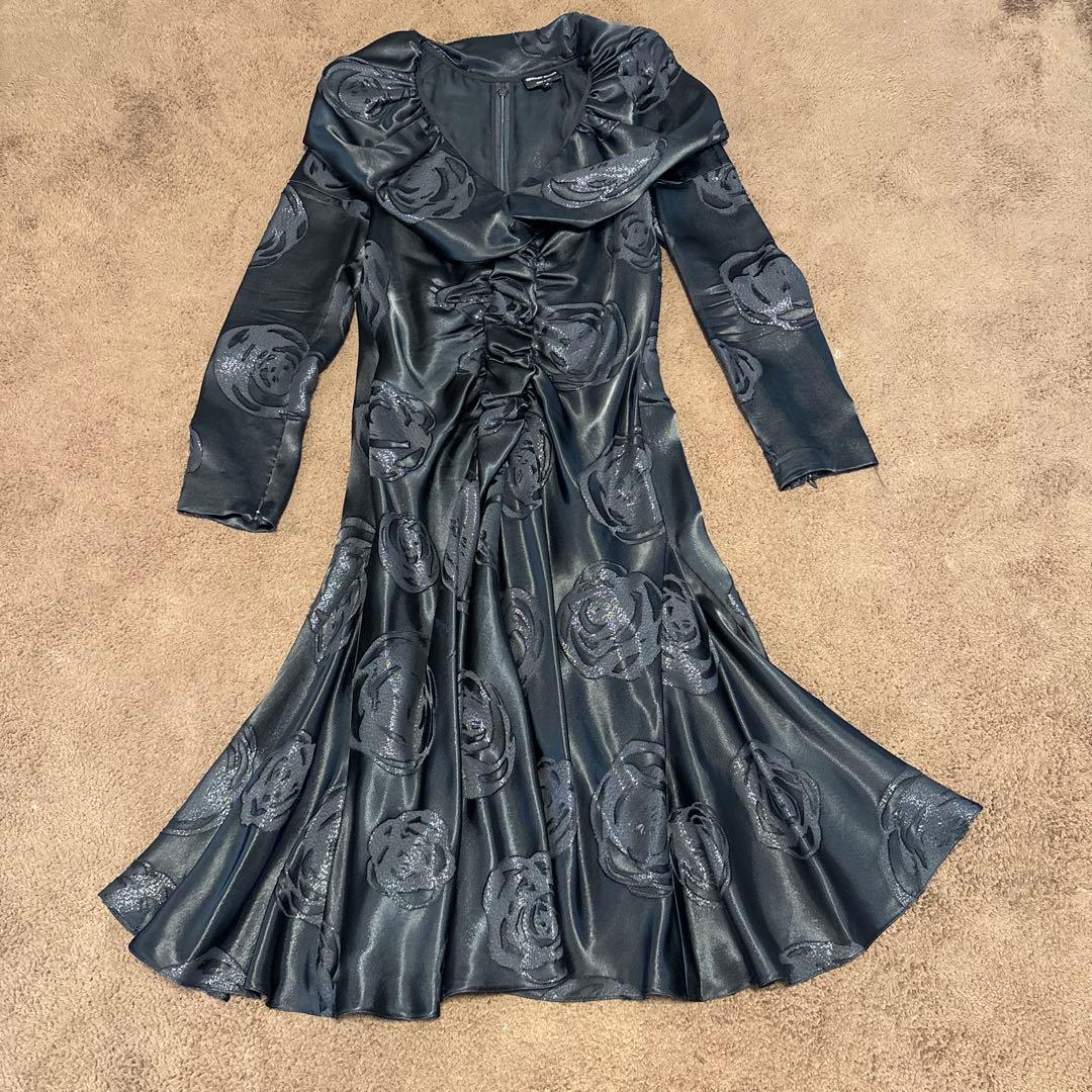 GIORGIO ARMANI ブラックパーティドレス38号