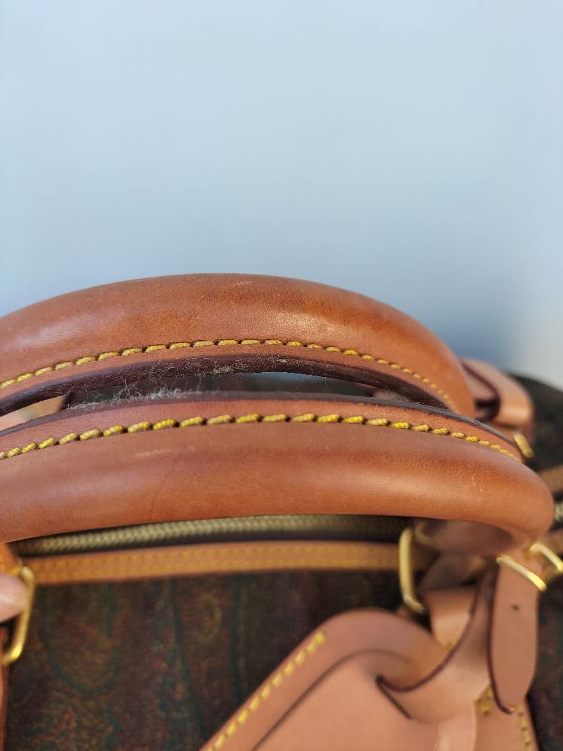 ETRO ペイズリー柄 PVCレザー ボストンバッグ　旅行 ヴィンテージ