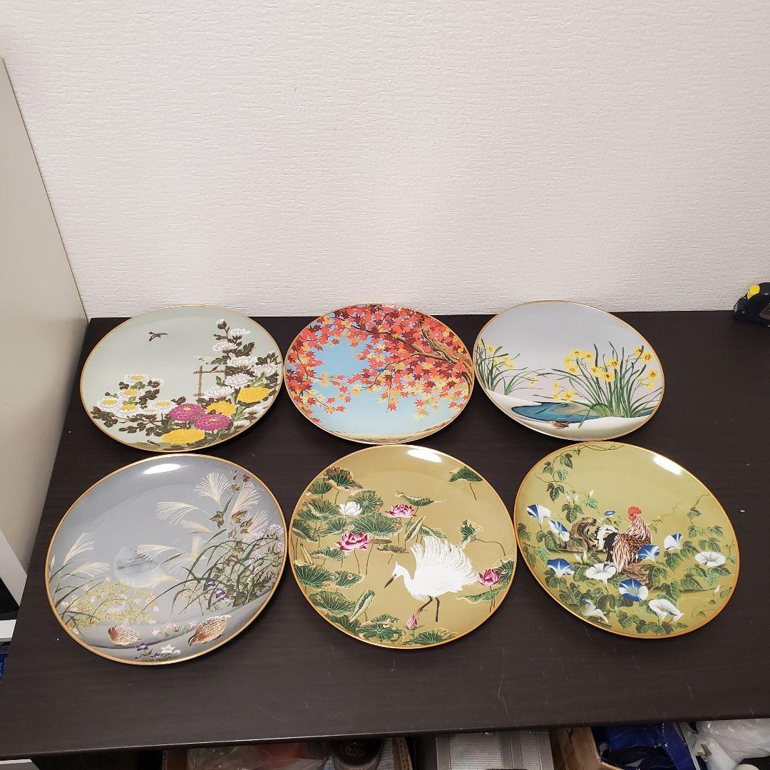 値下げ　フランクリンポーセリン　花鳥　12ヶ月絵皿