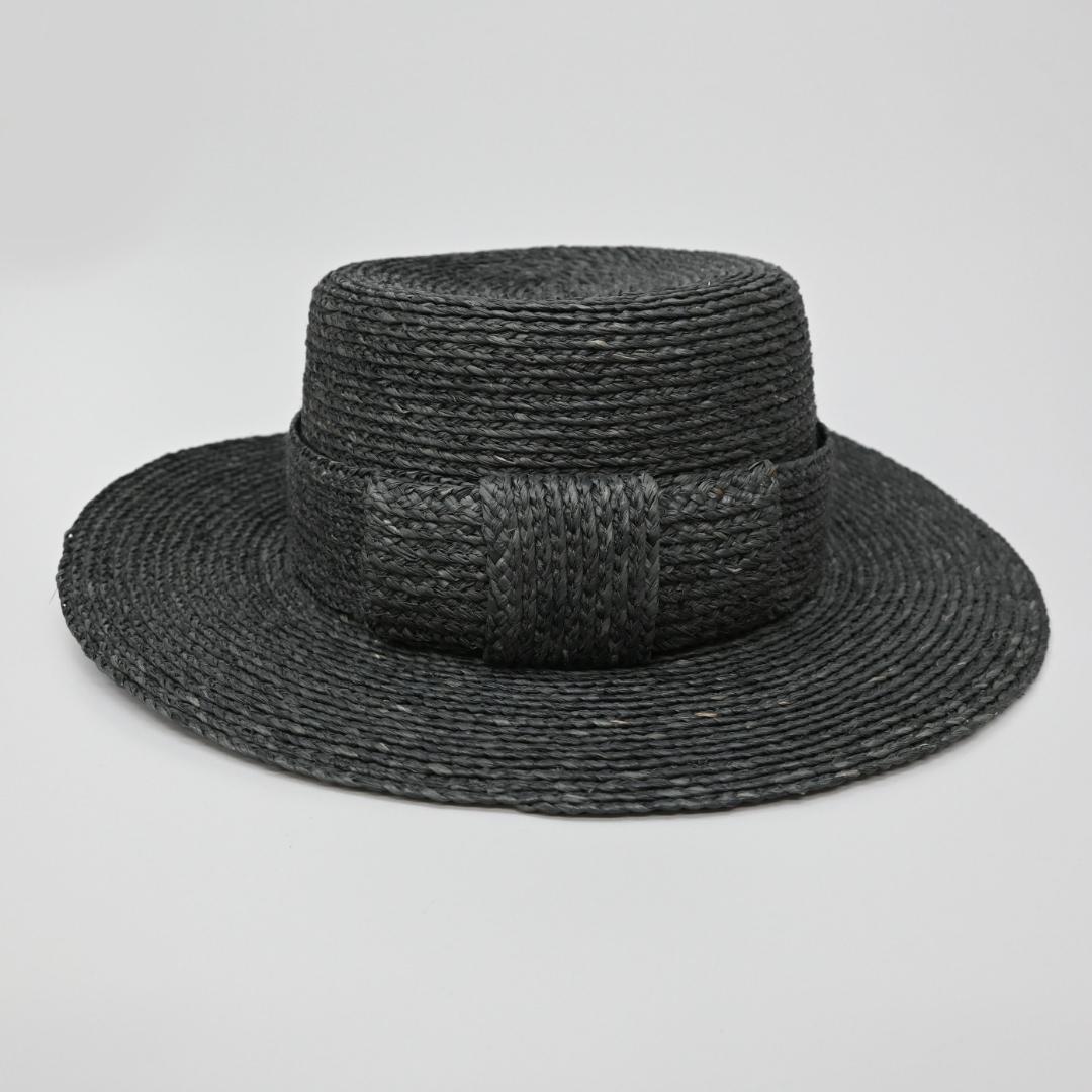 □ 45980★夏 ヘレンカミンスキー 帽子 ラフィアハット ブラック