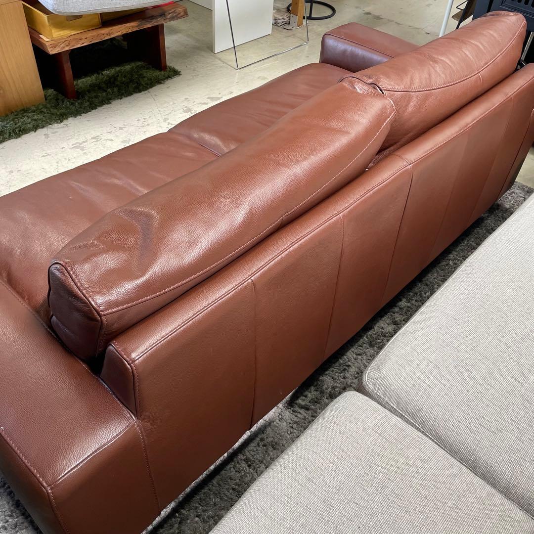 MUJI 無印良品⭐️革張り フェザー　2.5シーターソファー