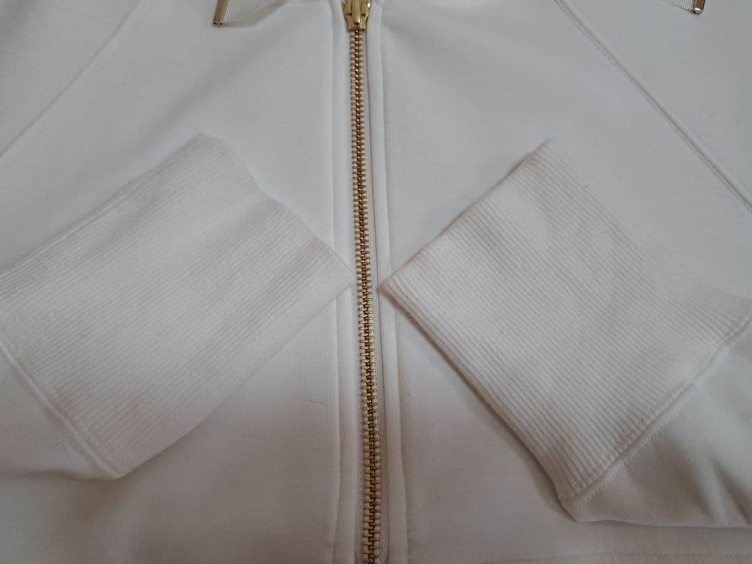 ま*も様 【JENNE】日本製美ラインパーカー(ホワイト)