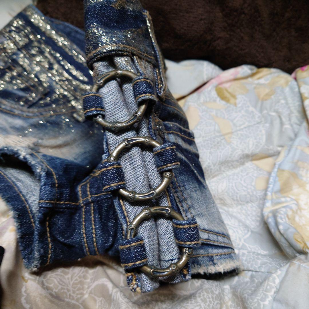 d.l.a. JEANS グリッター デニムショートパンツ　２３インチ