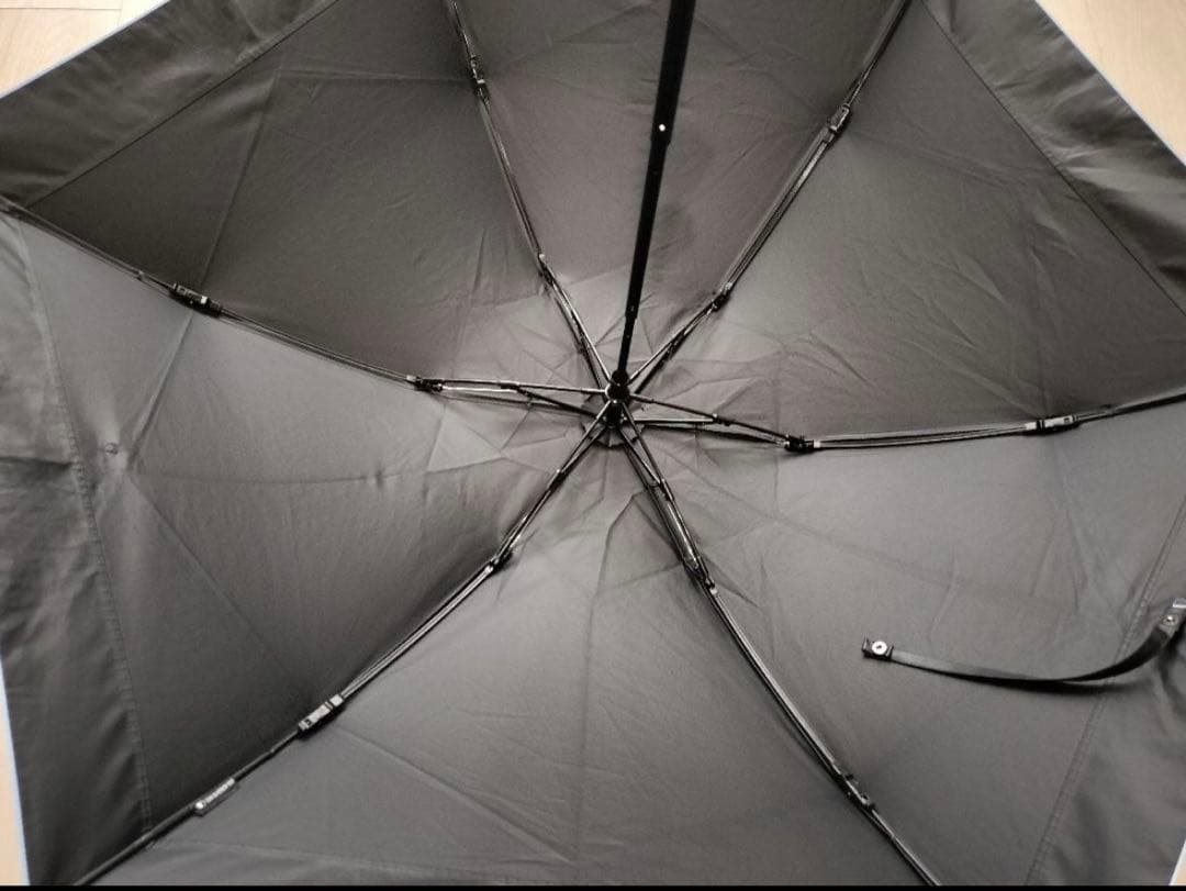 サンバリア100 　折り畳み傘 　ネイビー　完全遮光　三段折 コンビ