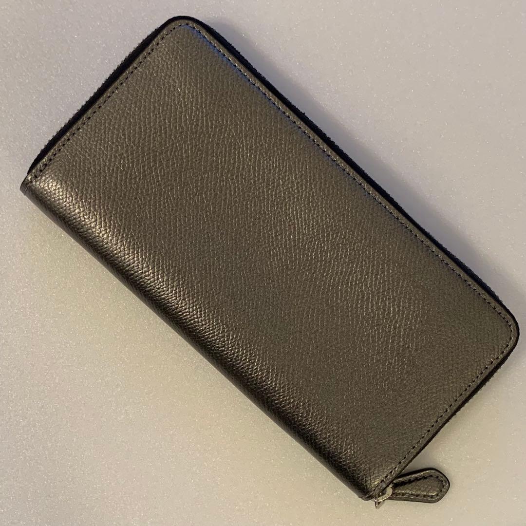 ⭐️必見⭐️未使用⭐️COACH⭐️コーチ⭐️長財布⭐️ブラックシルバー⭐️メタリック⭐️レザー