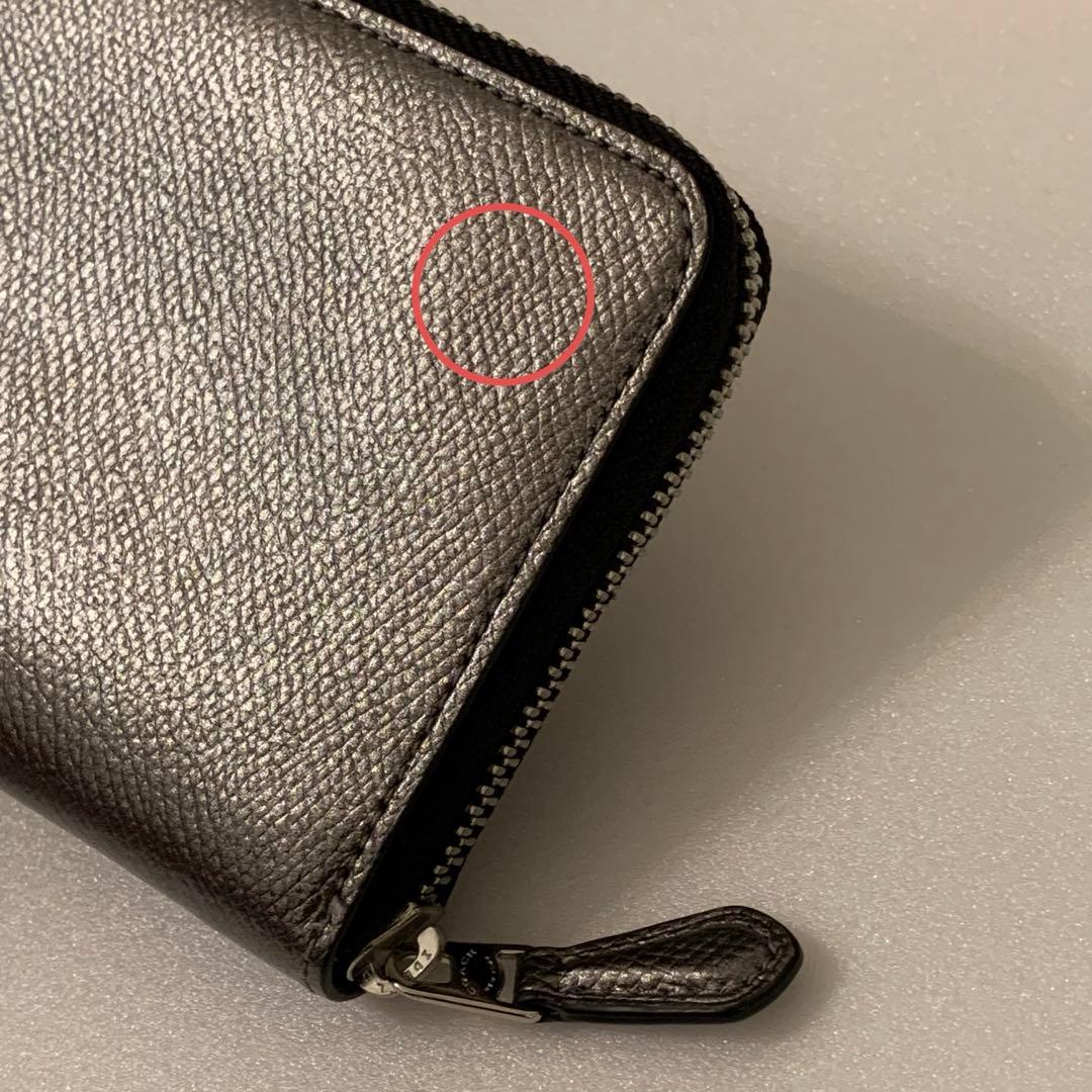 ⭐️必見⭐️未使用⭐️COACH⭐️コーチ⭐️長財布⭐️ブラックシルバー⭐️メタリック⭐️レザー