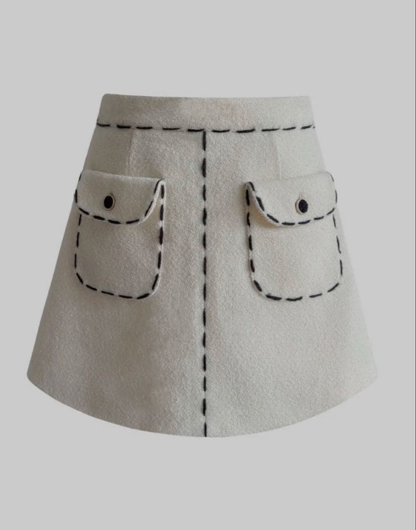 新品タグ付き★ shéllerシェリエstitch tweed culottes