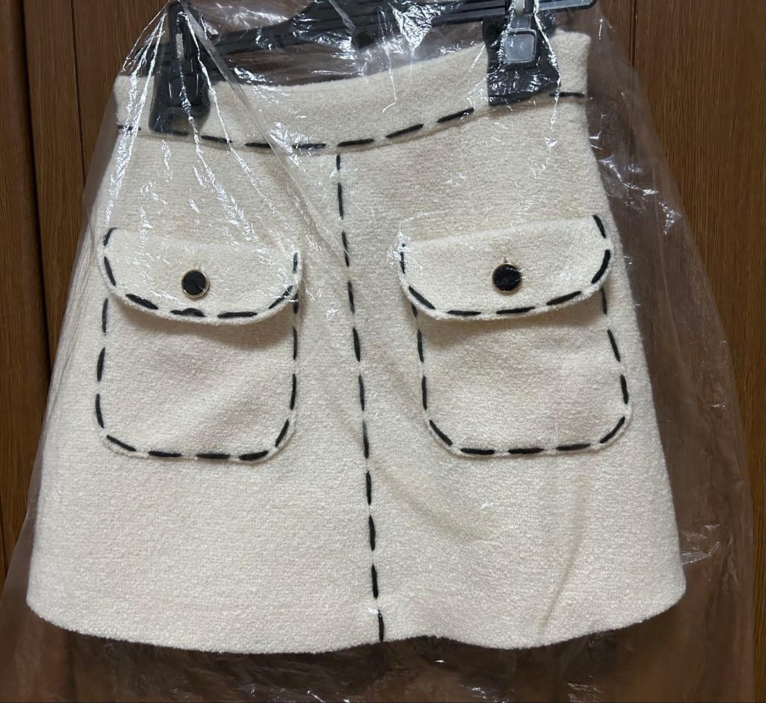 新品タグ付き★ shéllerシェリエstitch tweed culottes