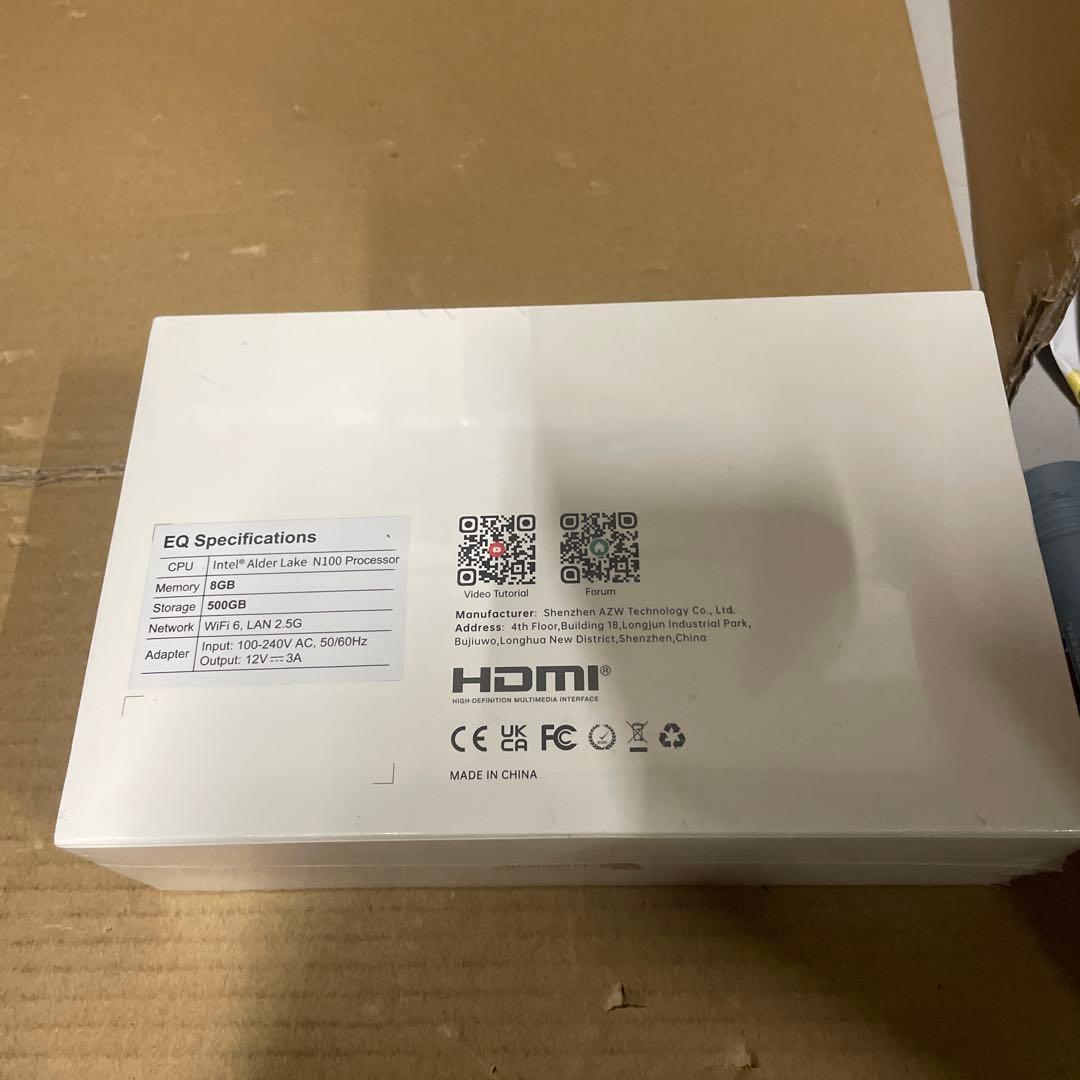 Beelink EQ12 Mini Pc N100プロセッサー