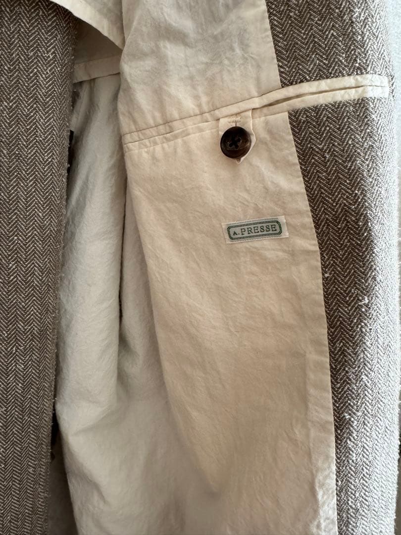 A.PRESSEシルクネップ \"HUNTING JACKET\"