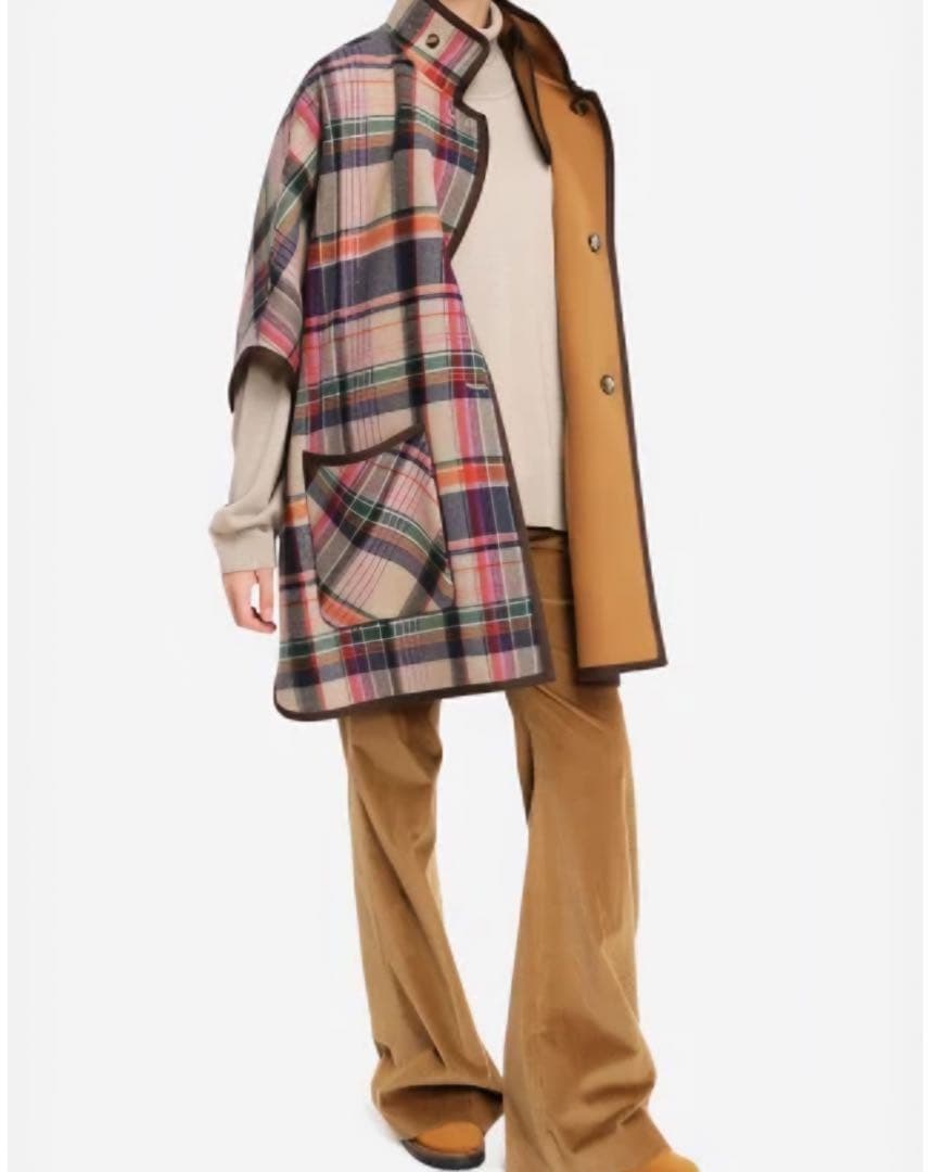 【最終価格】weekend max mara リバーシブルケープコート ポンチョ