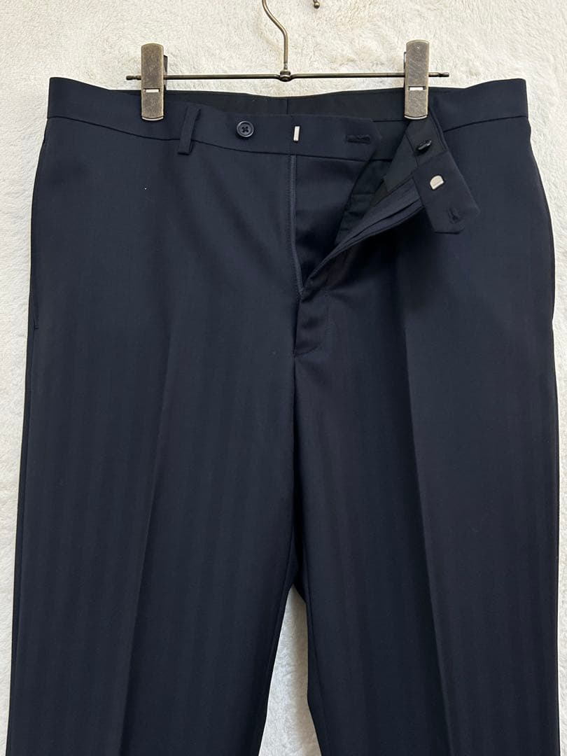 【新品】秋冬物 エルメネジルドゼニア生地 メンズ スーツ AB6 XL ネイビー