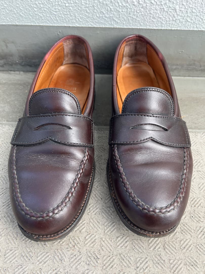 Alden バーガンディ カーフレザー ローファー　7E