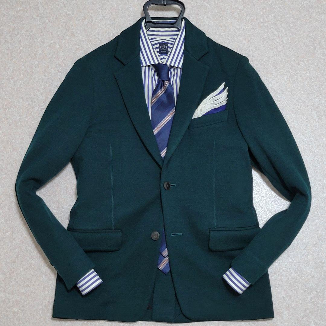 s m トゥモローランド 超高級 ウールニット テーラードジャケット