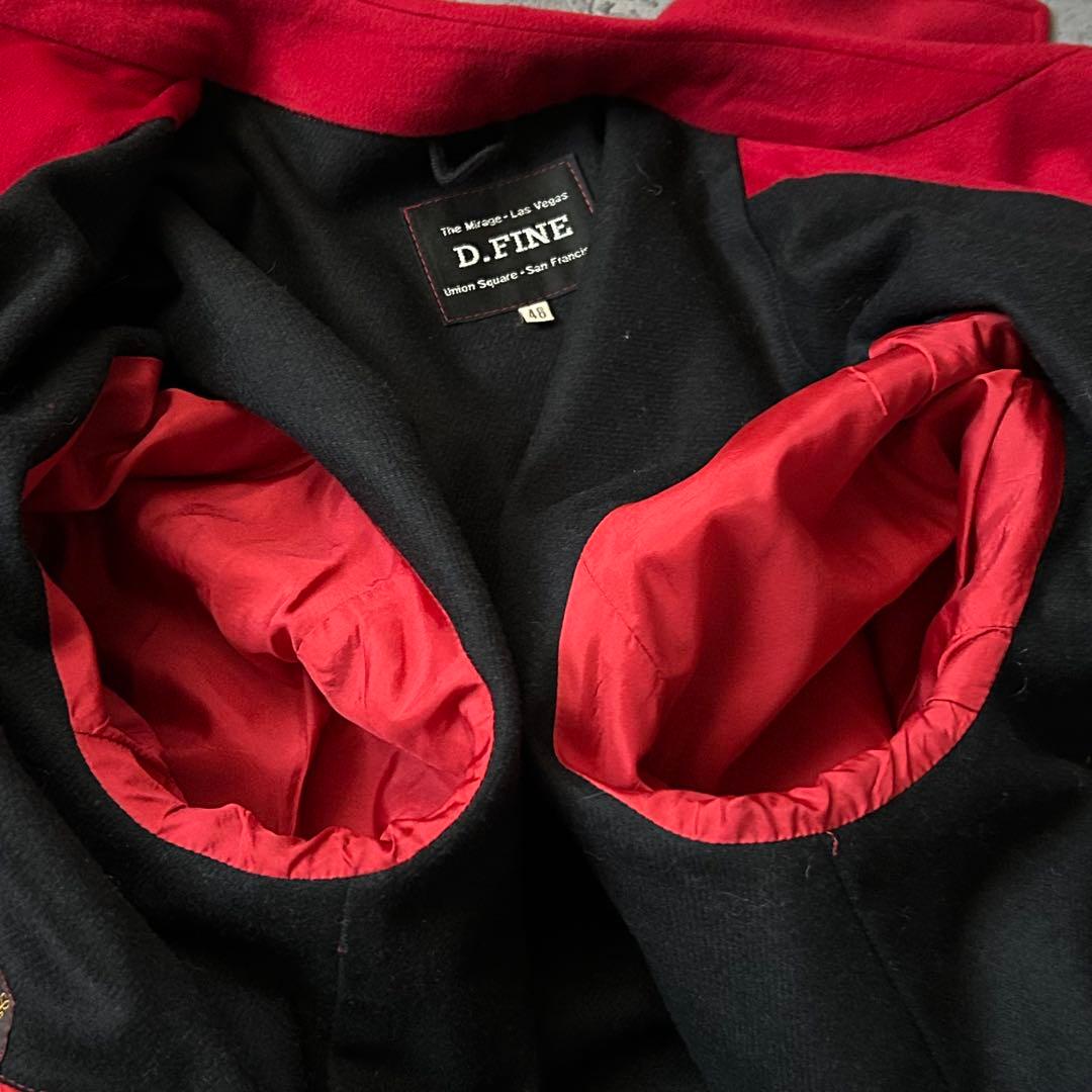 美品 ロロピアーナ 高級カシミヤ D.FINE ウール ボンバー ジャケット 赤