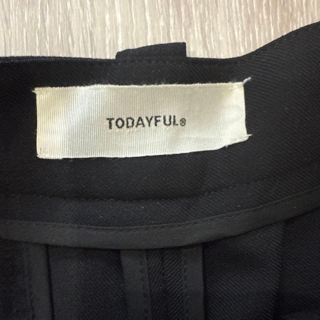 TODAYFUL ハイウエストタックトラウザース