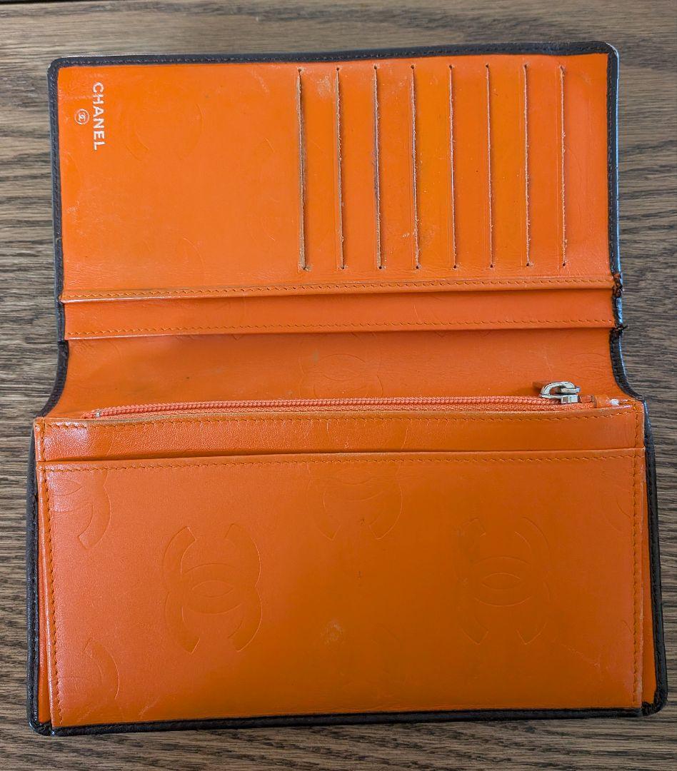 CHANEL カンボンライン 長財布　ブラウン ココマーク