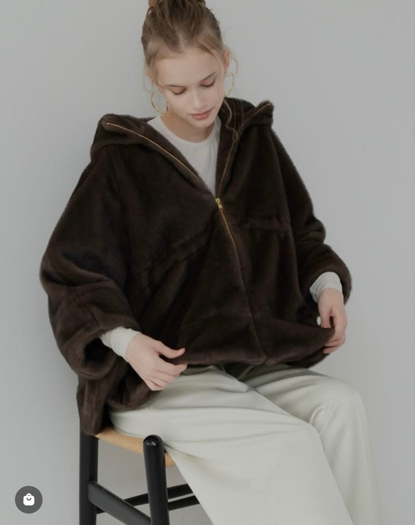 maison de dolce新品■teddy poncho：テディポンチョ