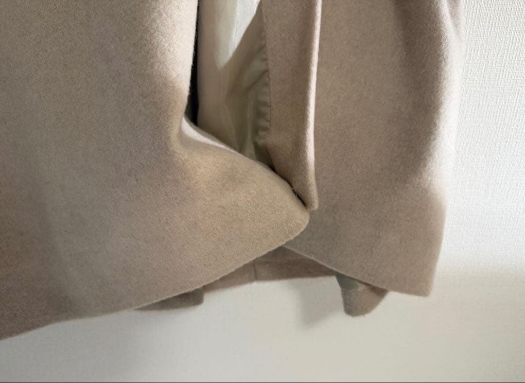 ラウンジドレス　スタンドカラーコート　ウール　ロングコート　ステンカラー