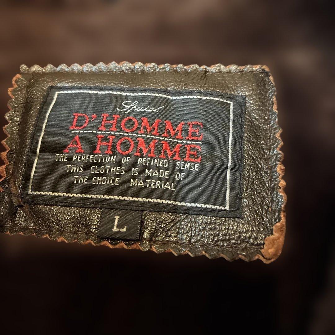 D'HOMME A HOMME レザー ジャケット Lサイズ