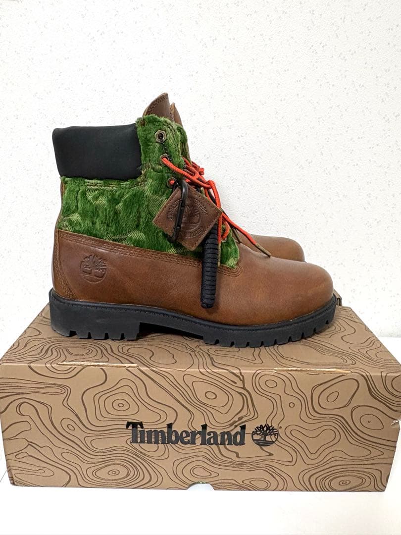 Timberland ハイカットブーツ ブラウン・グリーン【値下不可】