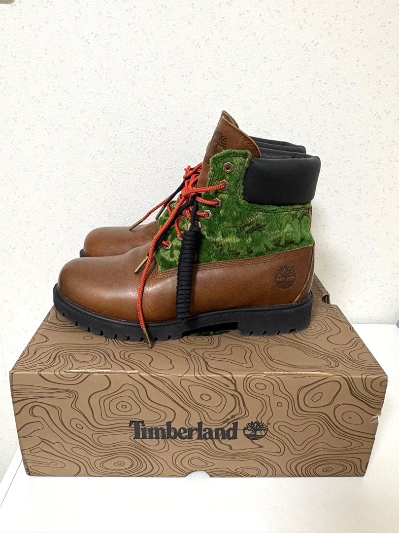 Timberland ハイカットブーツ ブラウン・グリーン【値下不可】