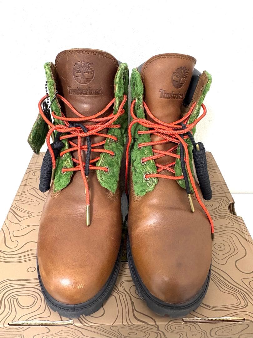 Timberland ハイカットブーツ ブラウン・グリーン【値下不可】