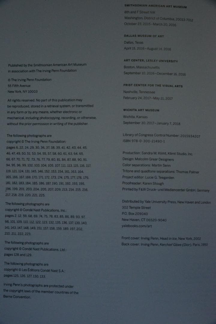 【Irving Penn：Beyond Beauty】　★★大幅に値下げしました