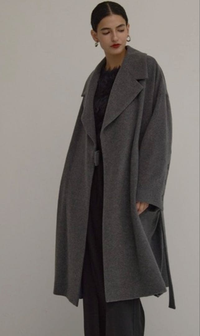 コートMelton Wool Gown Coat
