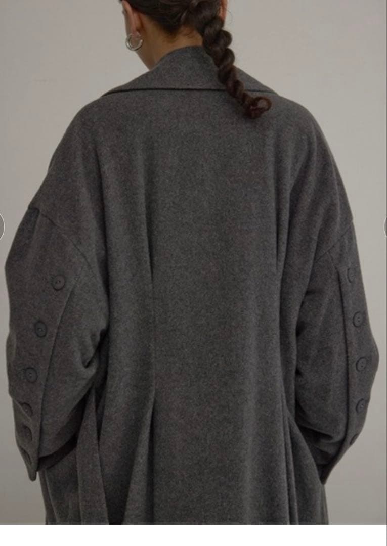 コートMelton Wool Gown Coat