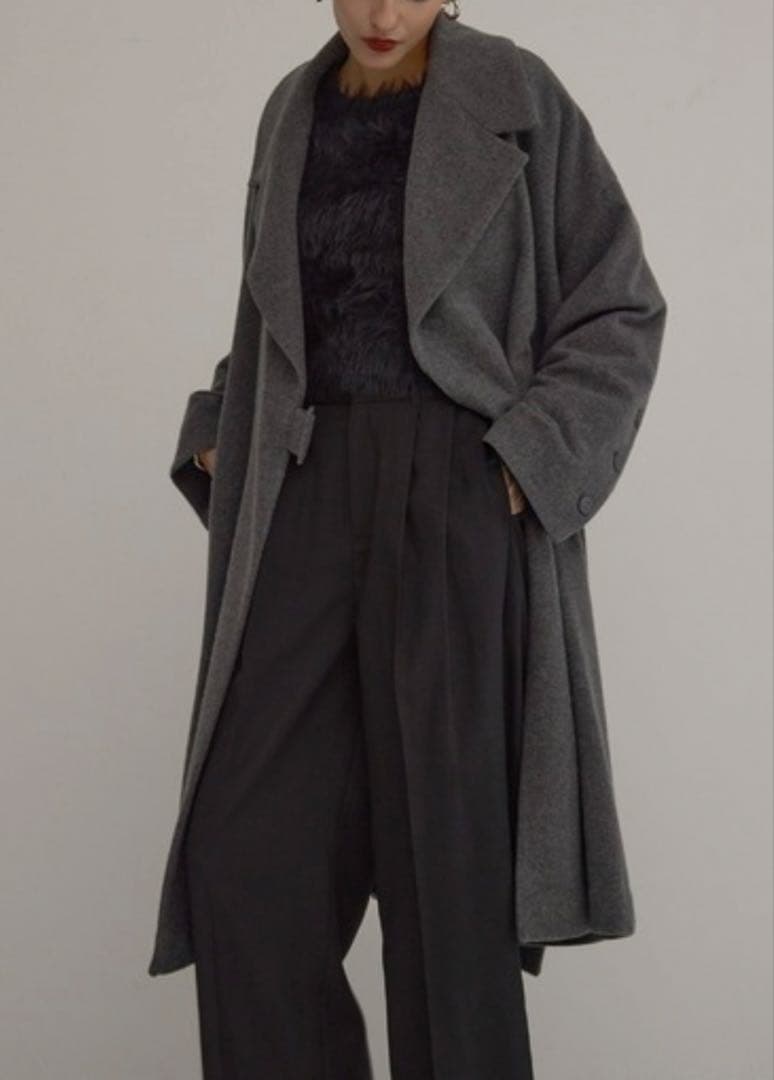 コートMelton Wool Gown Coat