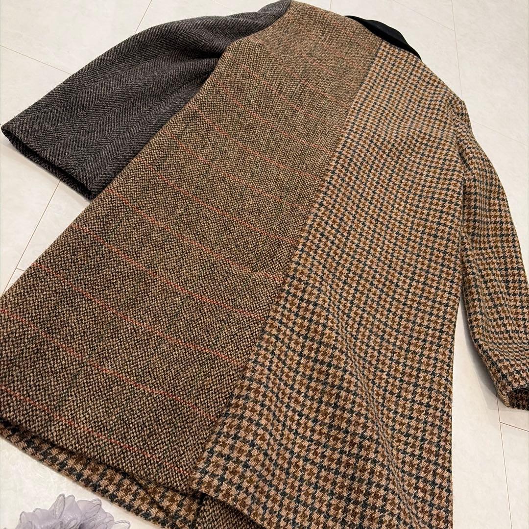 BEAUTY＆YOUTH チェスターコート Harris Tweed チェックM
