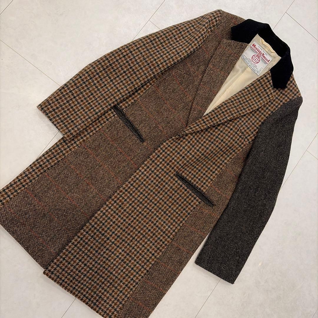 BEAUTY＆YOUTH チェスターコート Harris Tweed チェックM