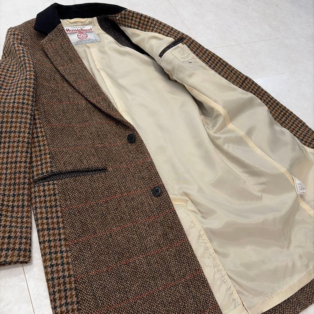 BEAUTY＆YOUTH チェスターコート Harris Tweed チェックM