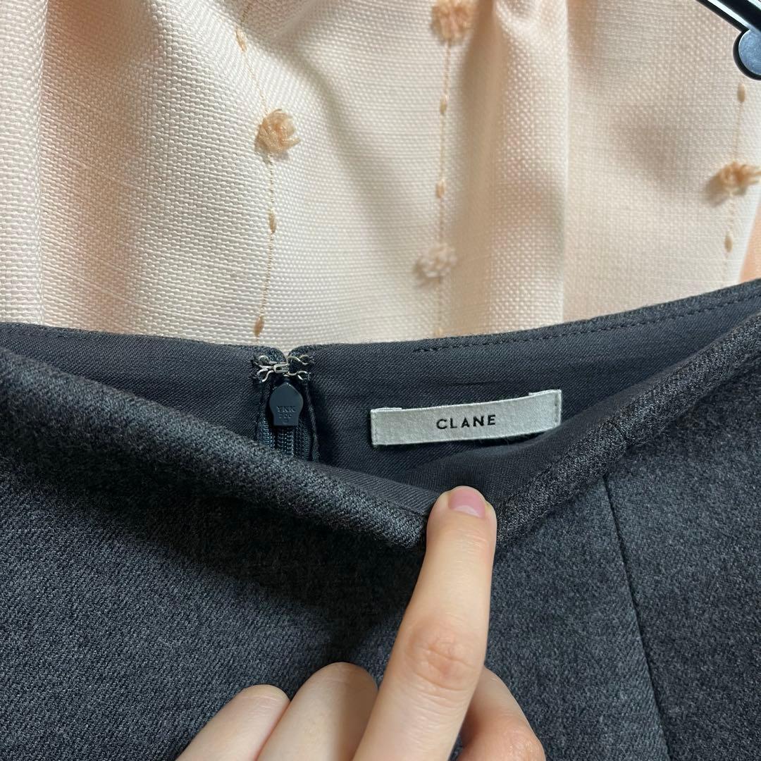 CLANE CONSTRUCTIVE MINI SKIRT クラネ グレー