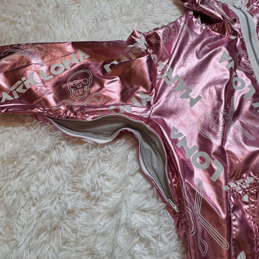 みぽぷ様マークアンドロナ フード付きジャンパー 光沢ピンク 男女兼用 ロゴ スカ