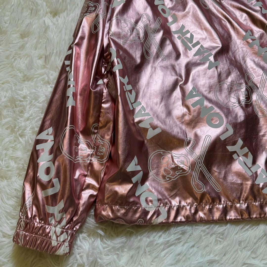 みぽぷ様マークアンドロナ フード付きジャンパー 光沢ピンク 男女兼用 ロゴ スカ