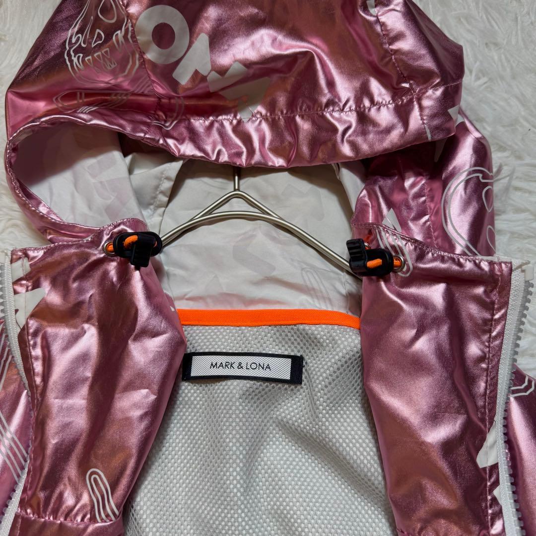 みぽぷ様マークアンドロナ フード付きジャンパー 光沢ピンク 男女兼用 ロゴ スカ