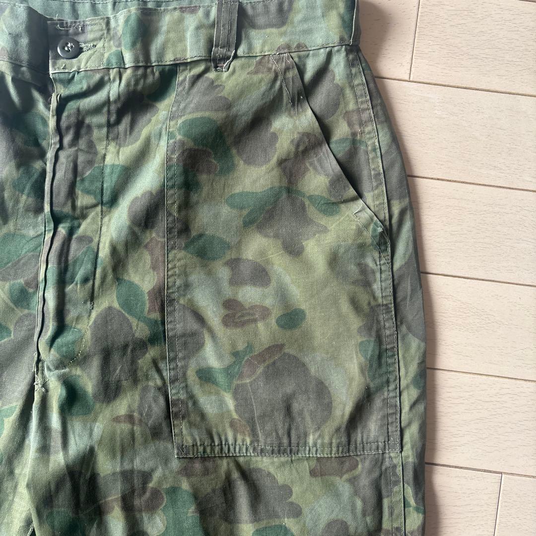 50s60sダックハンターカモ　ベイカーパンツ　usa製 ミリタリー　コの字留