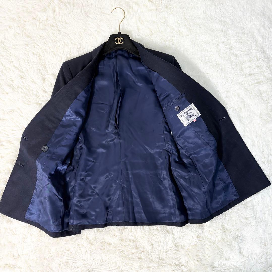 Burberrys バーバリーズ スカートスーツ 紺ブレ 金ボタン ダブル